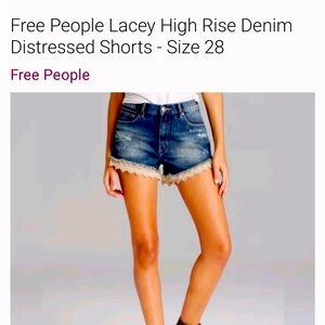 Free people denim shorts